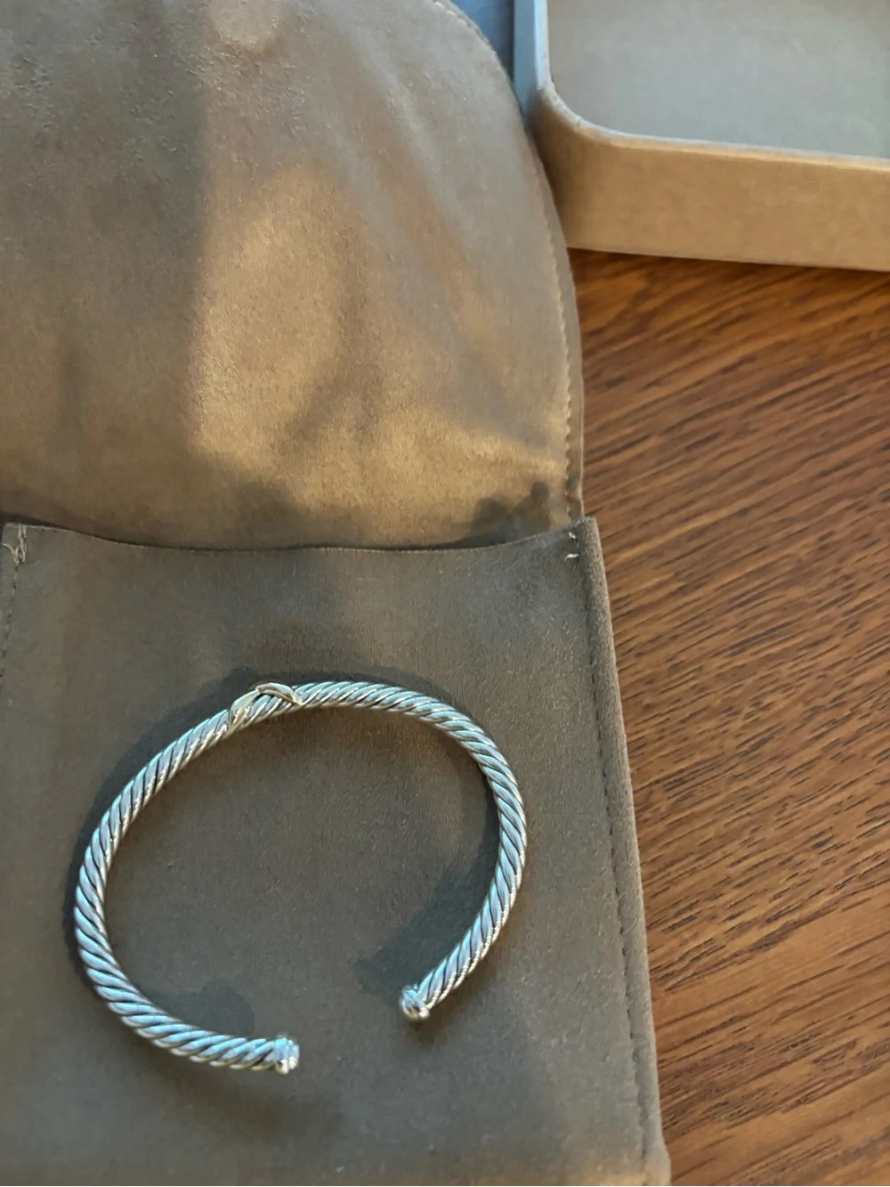 Twisted Cable Cuff Bracelet - Silver & Gold